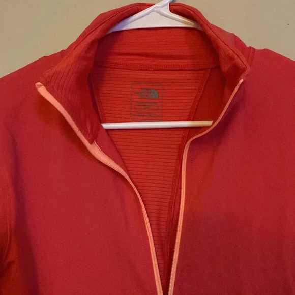 The North Face women’s bright pink/coral nylon zip up - small - long sleeves - Picture 2 of 6